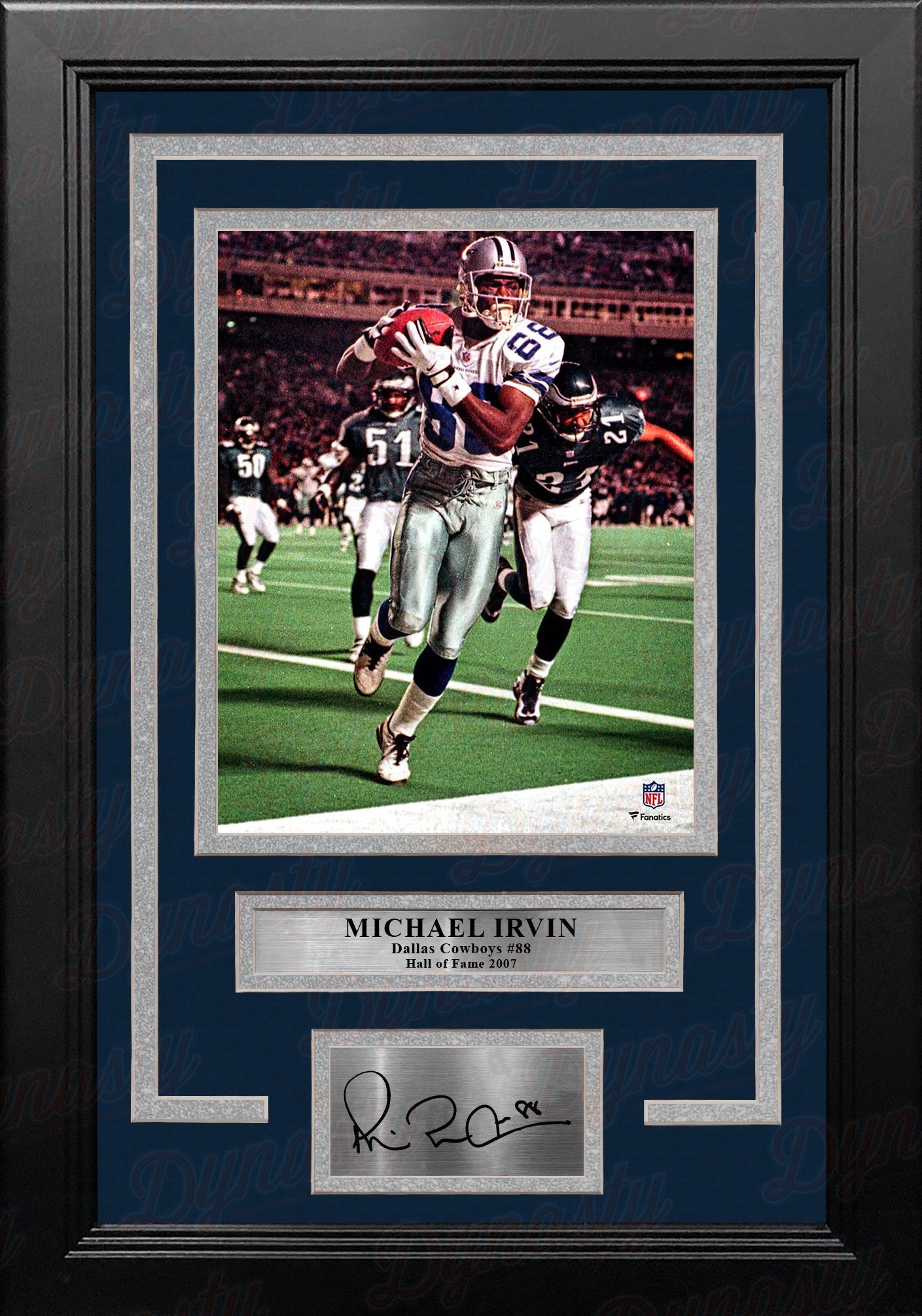 Michael Irvin v. The Eagles Dallas Cowboys 8" x 10" Framed Football Photo with Engraved Autograph 1