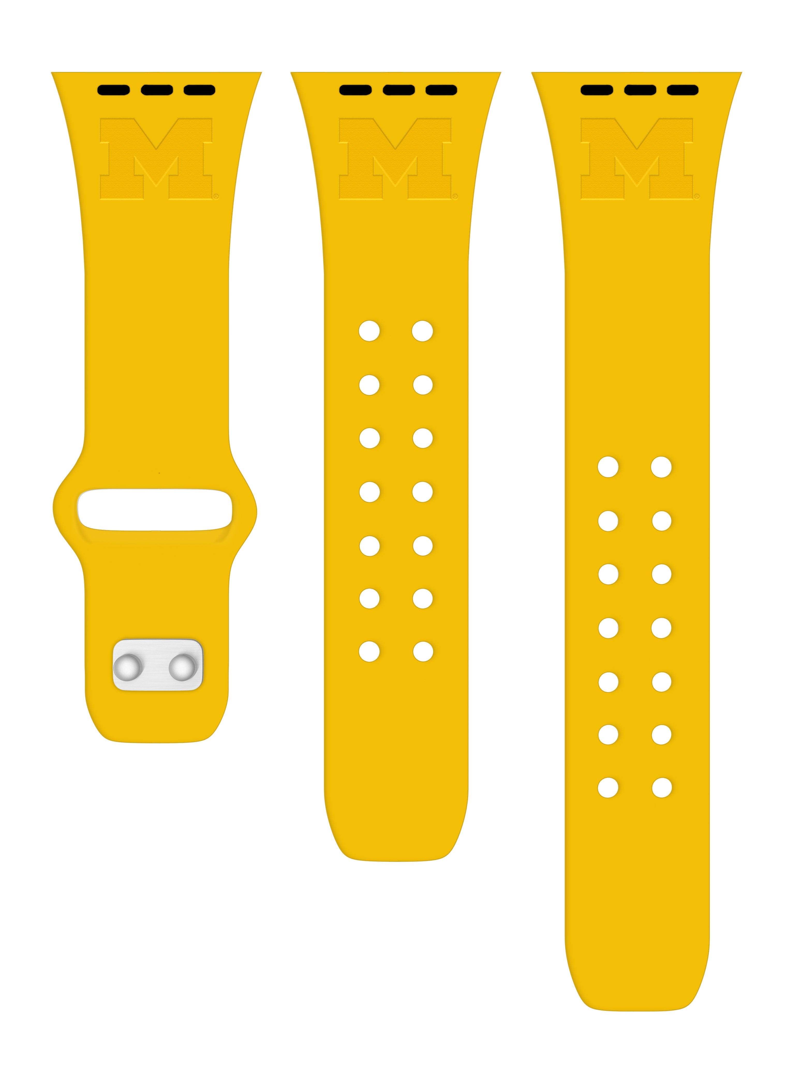 Michigan Wolverines Engraved Apple Watch Band 7