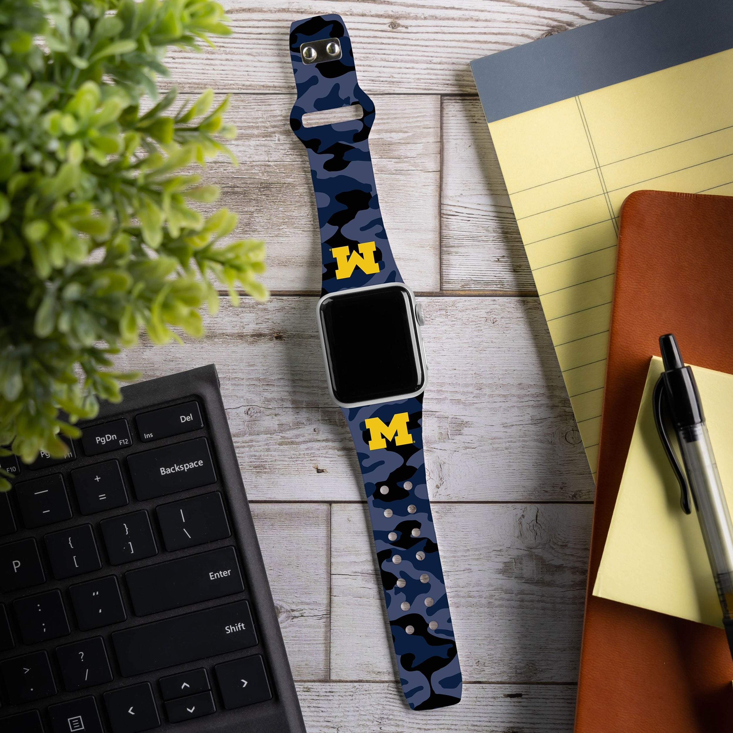 Michigan Wolverines HD Apple Watch Band 29
