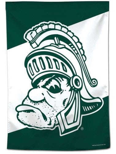 Michigan State Spartans Flag Sparty Logo House Banner