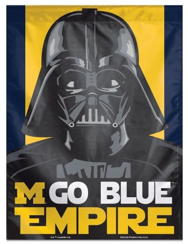 Michigan Wolverines Empire Banner Darth Vader