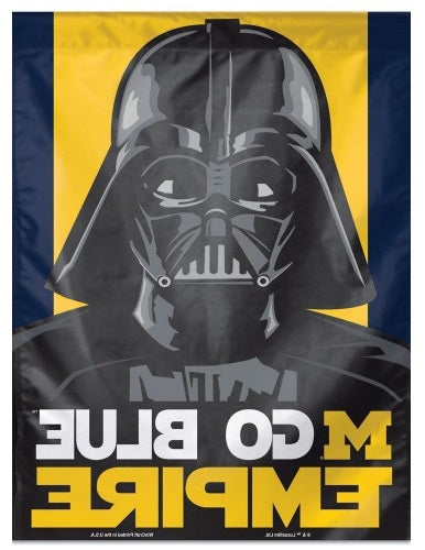Michigan Wolverines Empire Banner Darth Vader