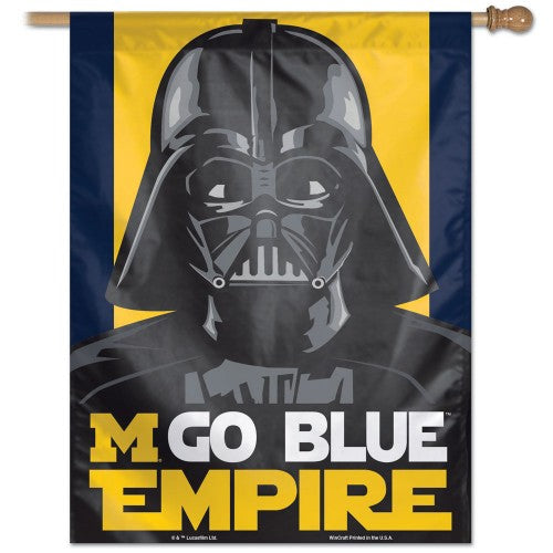 Michigan Wolverines Empire Banner Darth Vader 3
