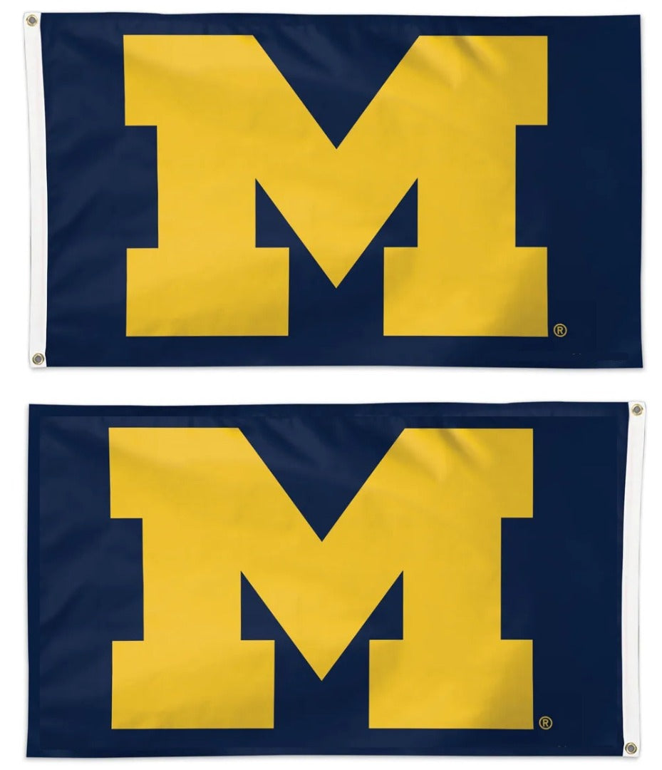 Michigan Wolverines Flag 2 Sided 2x3