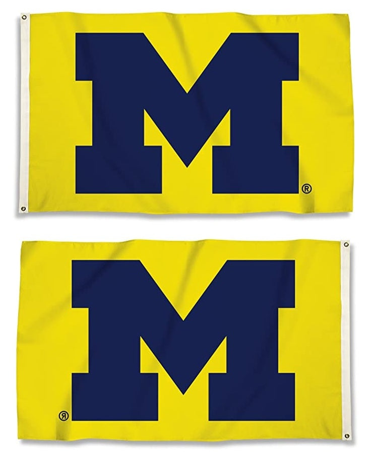Michigan Wolverines Flag 3x5 Yellow
