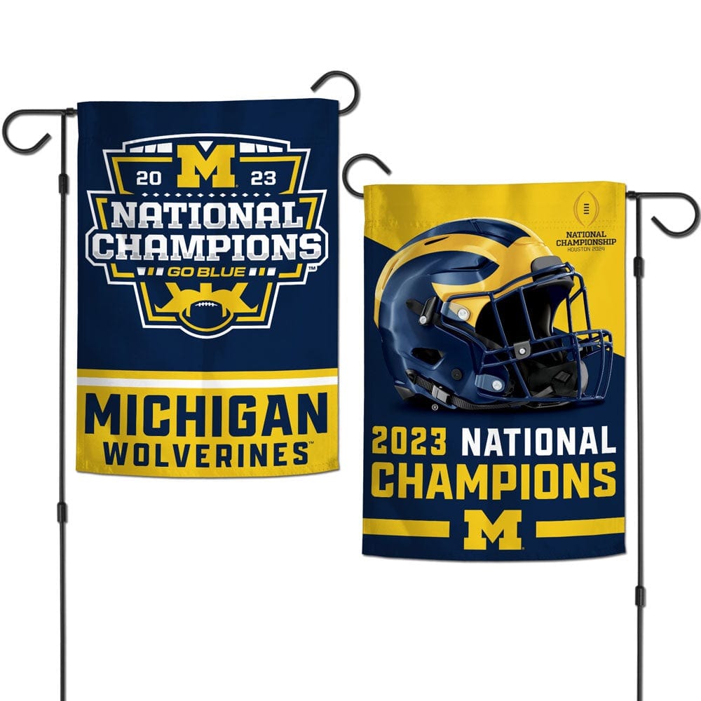 Michigan Wolverines Garden Flag 2 Sided 2023 Football Champions