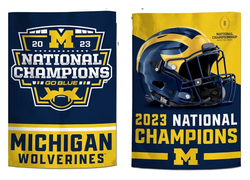 Michigan Wolverines Garden Flag 2 Sided 2023 Football Champions