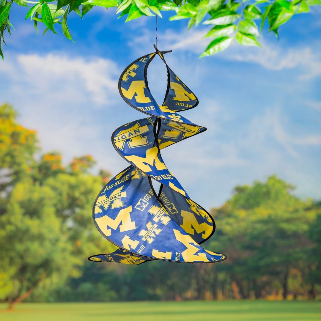 Michigan Wolverines Trio Twister Spinner Windsock