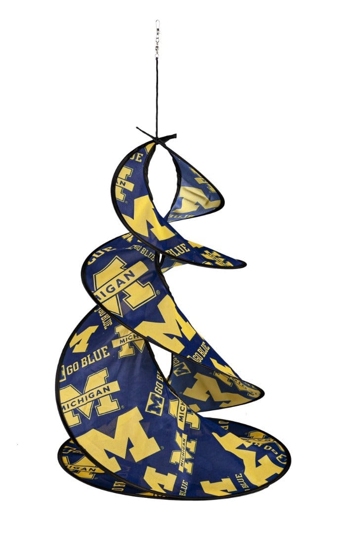 Michigan Wolverines Trio Twister Spinner Windsock