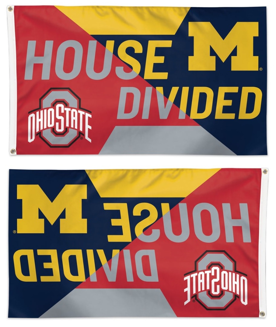 Michigan and Ohio State Flag 3x5 House Divided