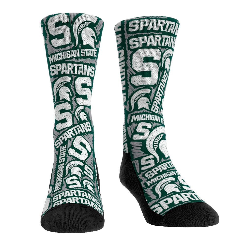 Michigan State Spartans - Logo Sketch | Rock 'Em Socks