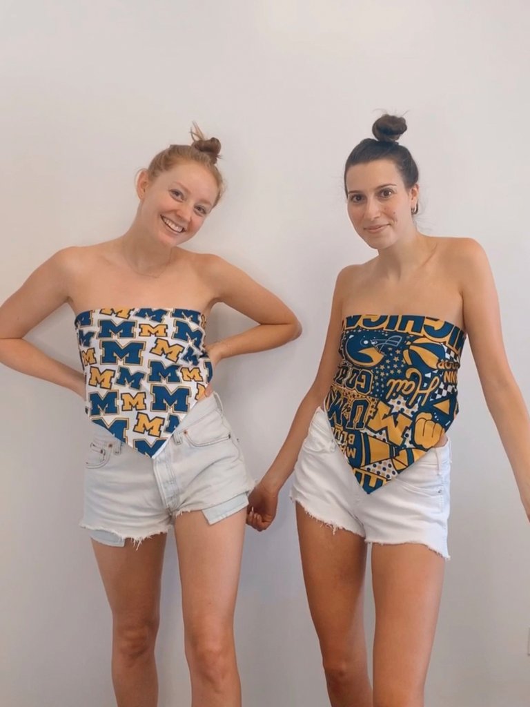 University of Michigan Pattern Bandana Top | lojobands