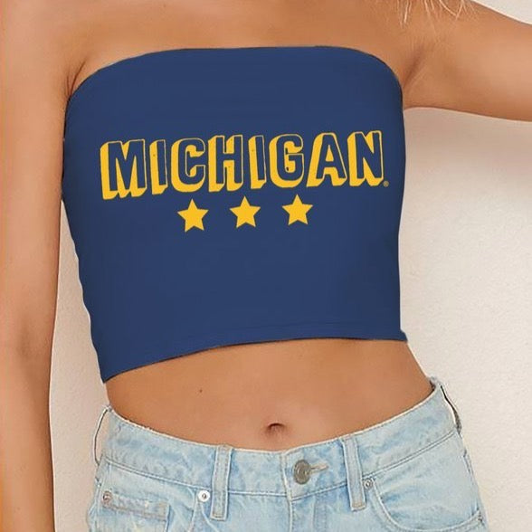 University of Michigan Bold Stars Tube Top | lojobands