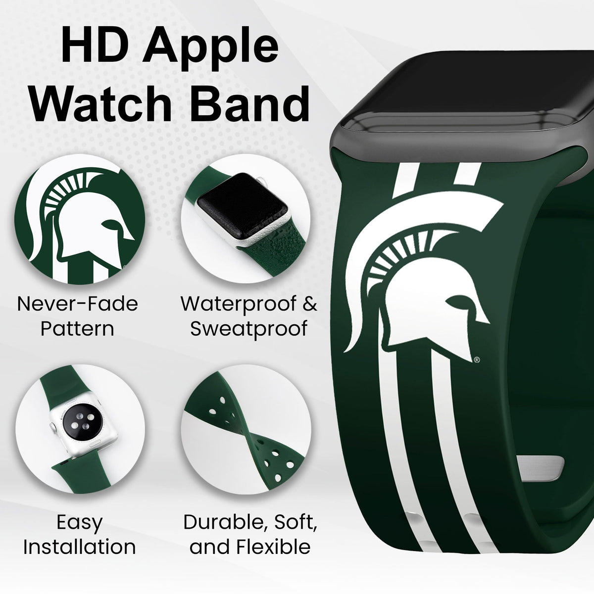 Michigan State Spartans HD Apple Watch Band | Affinity Bands 3
