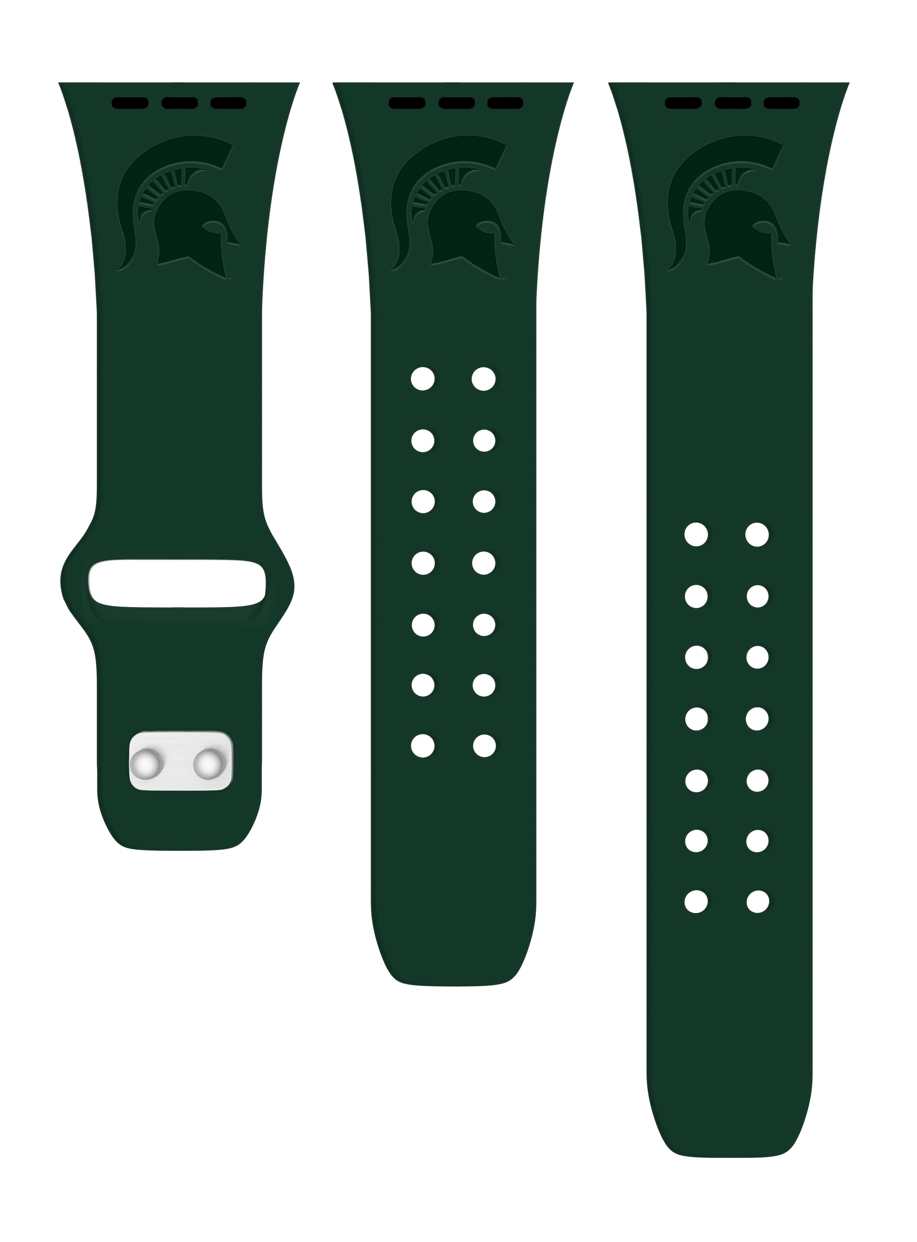 Michigan State Spartans Engraved Apple Watch Band 3