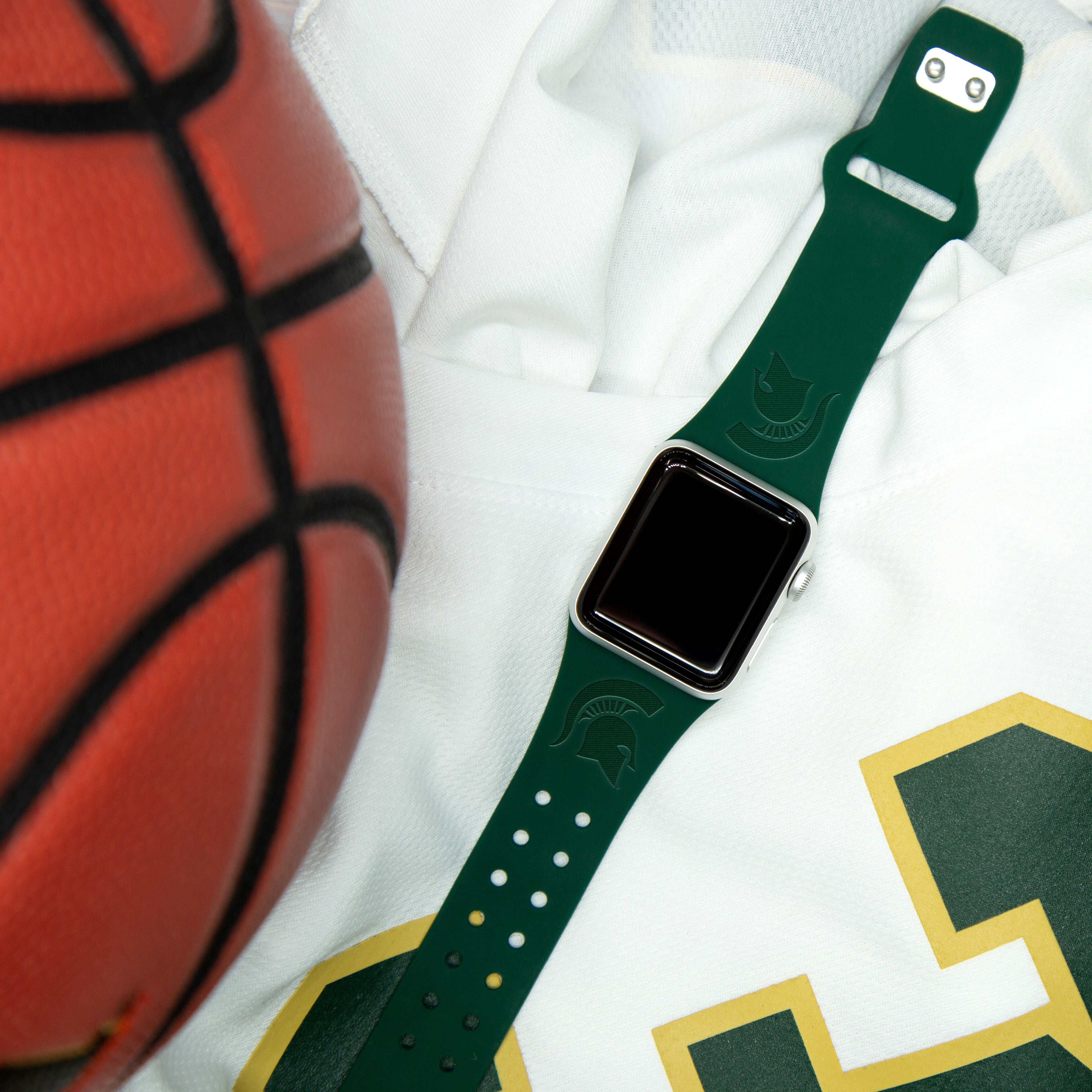 Michigan State Spartans Engraved Apple Watch Band 4
