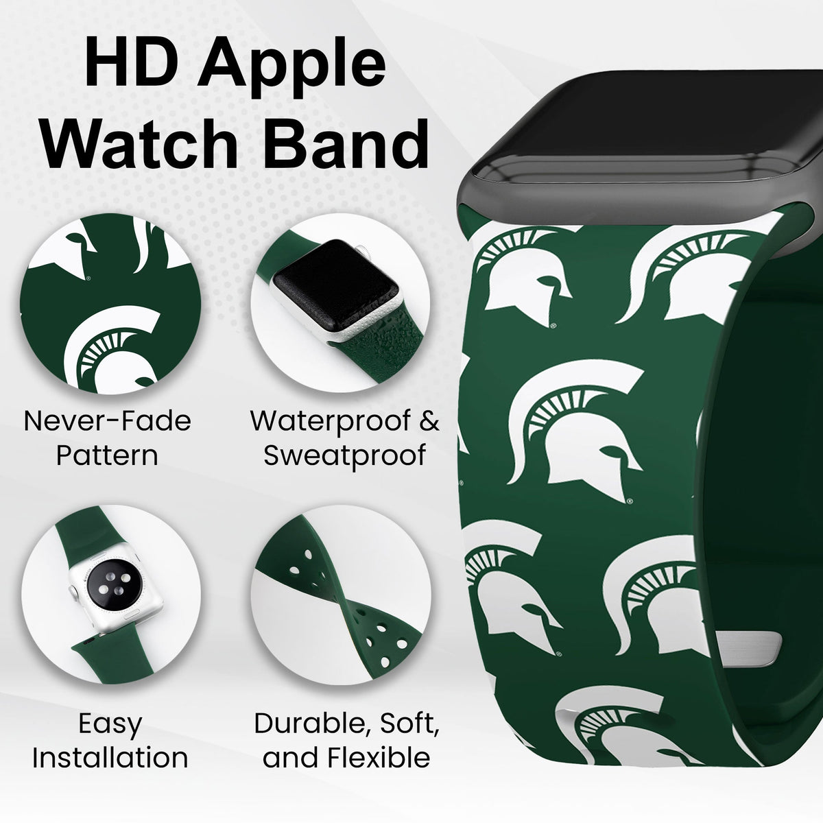 Michigan State Spartans HD Apple Watch Band | Affinity Bands 9