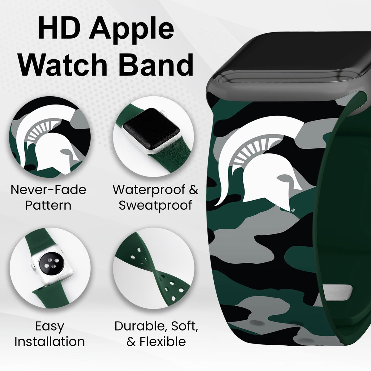 Michigan State Spartans HD Apple Watch Band | Affinity Bands 29
