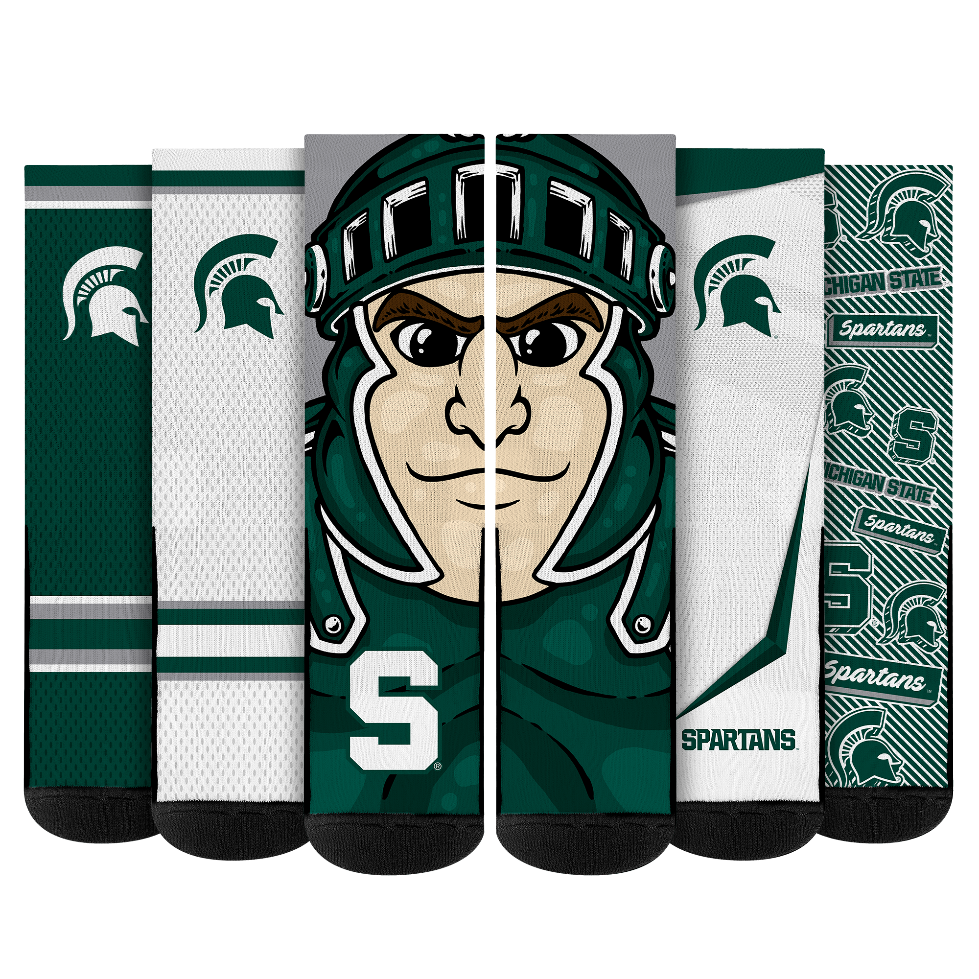 Michigan State Spartans - Super Fan Bundle 5-Pack | Rock 'Em Socks