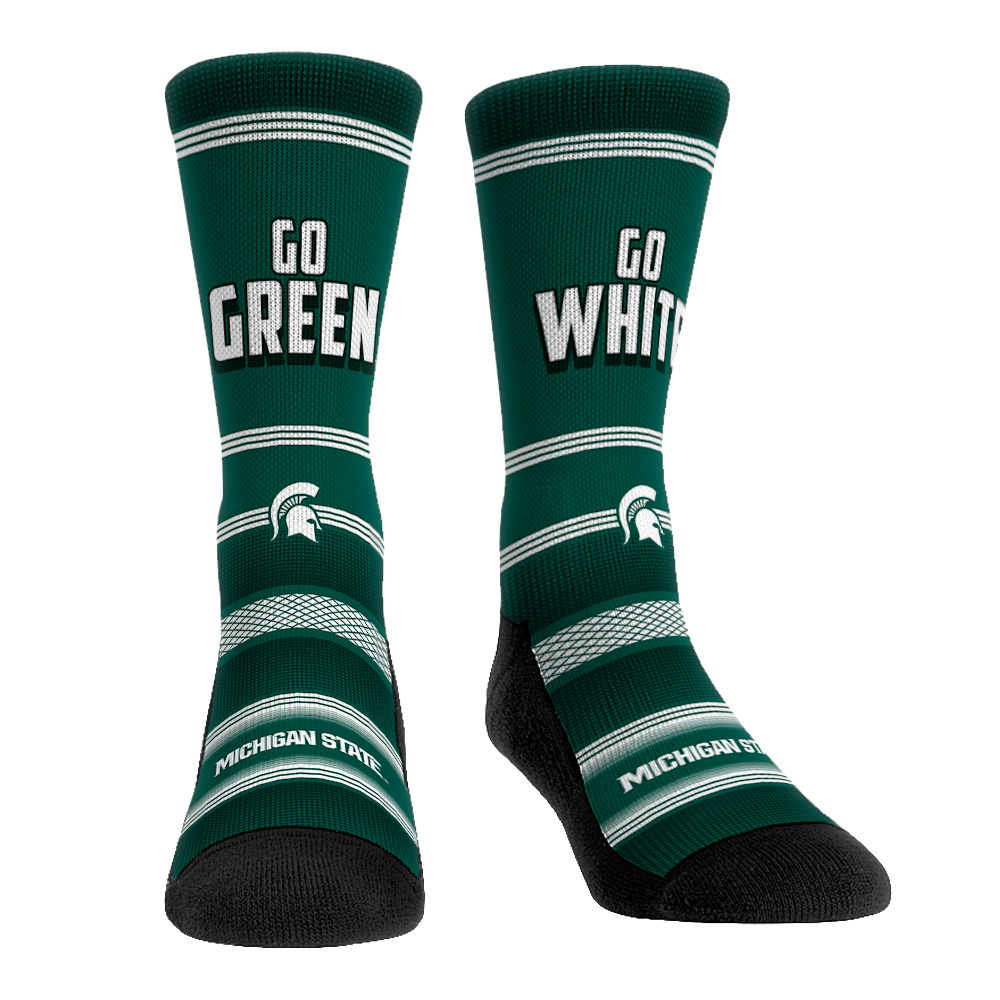 Michigan State Spartans - Go Green! Go White! | Rock 'Em Socks
