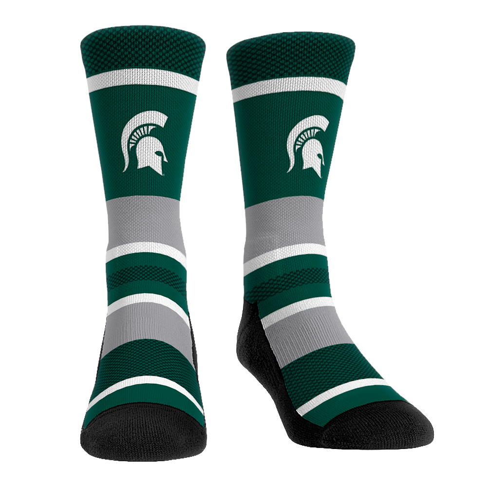 Michigan State Spartans - Tech Stripe | Rock 'Em Socks