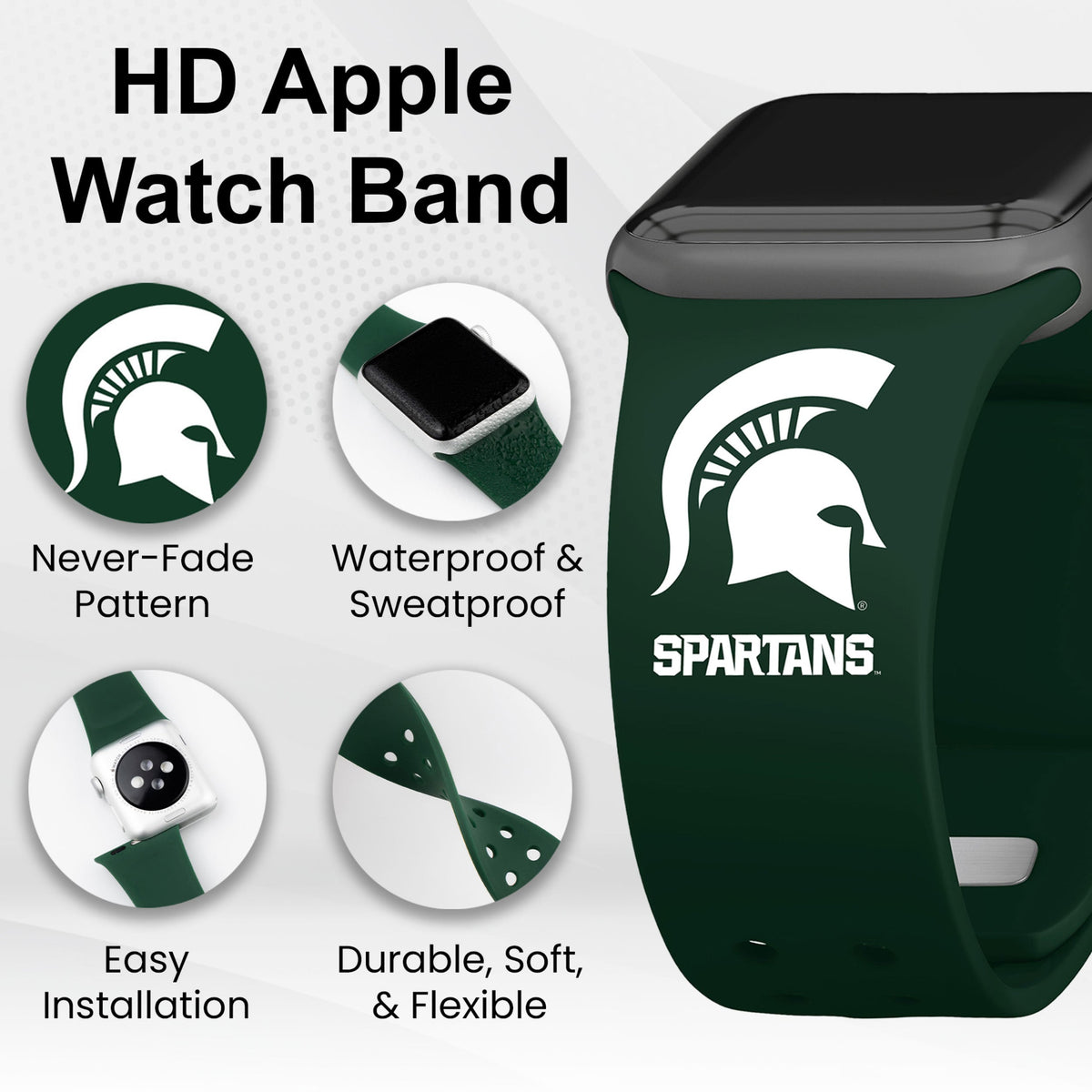 Michigan State Spartans HD Apple Watch Band | Affinity Bands 20