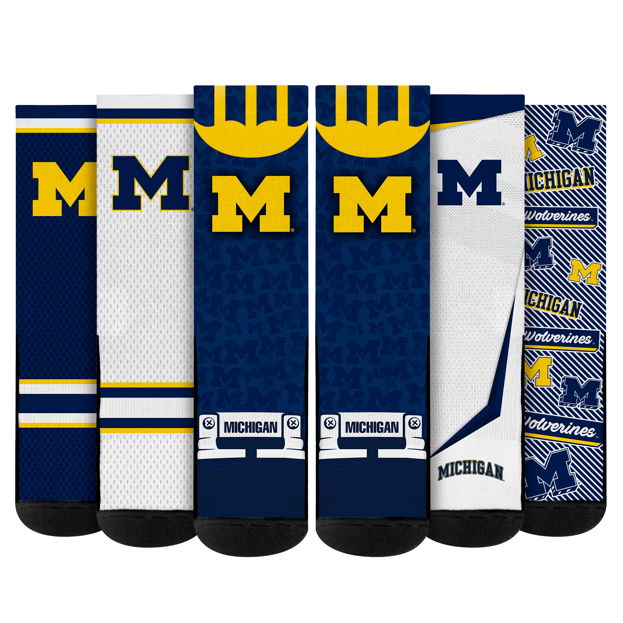 Michigan Wolverines - Super Fan Bundle 5-Pack | Rock 'Em Socks