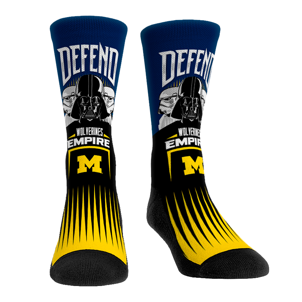 Michigan Wolverines - Star Wars  - Defend The Empire | Rock 'Em Socks