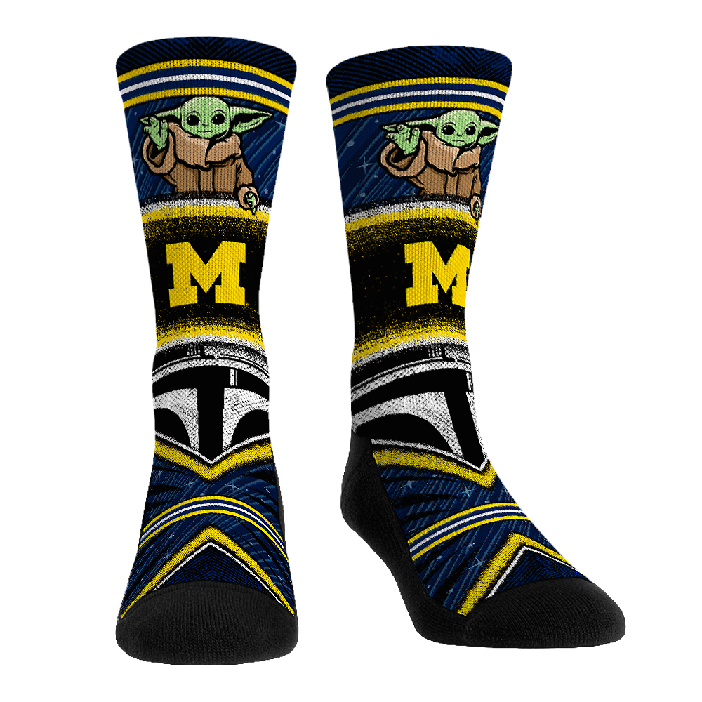Michigan Wolverines - Star Wars  - Grogu Intergalactic Fan | Rock 'Em Socks
