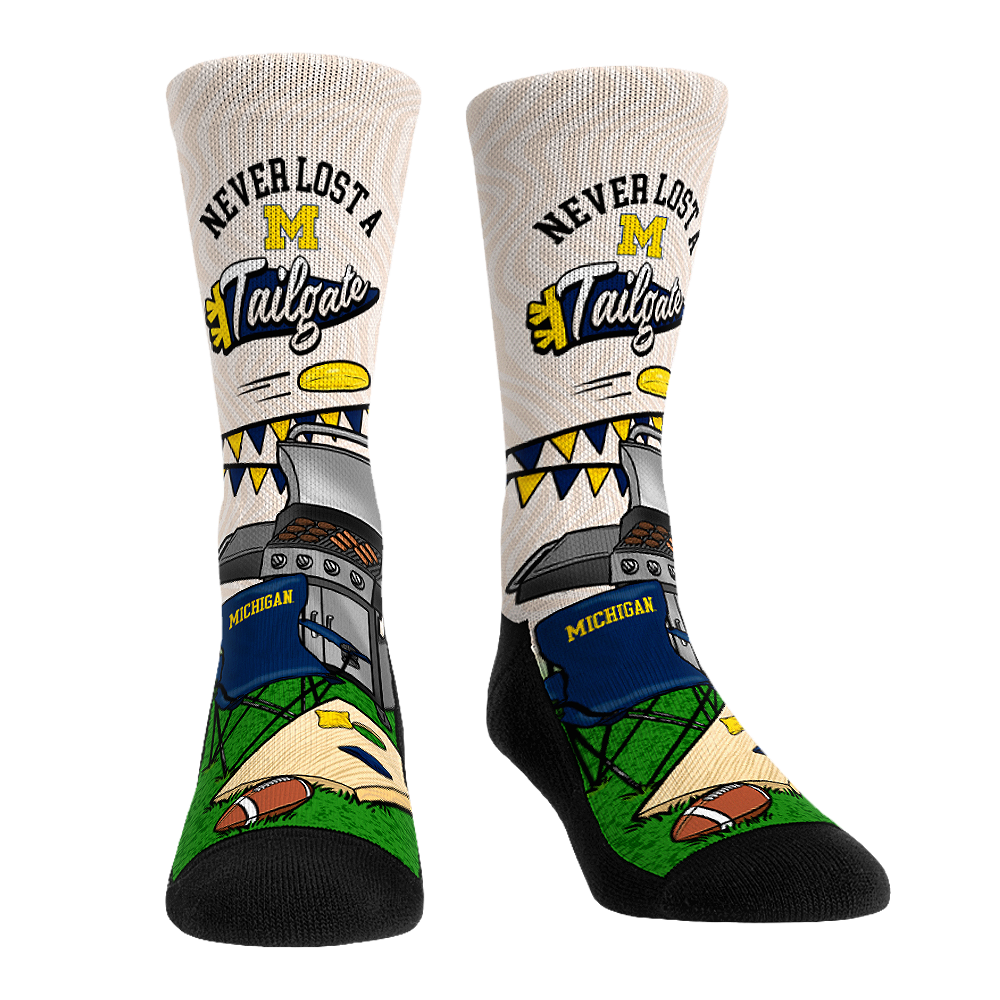 Michigan Wolverines - Never Lost a Tailgate | Rock 'Em Socks