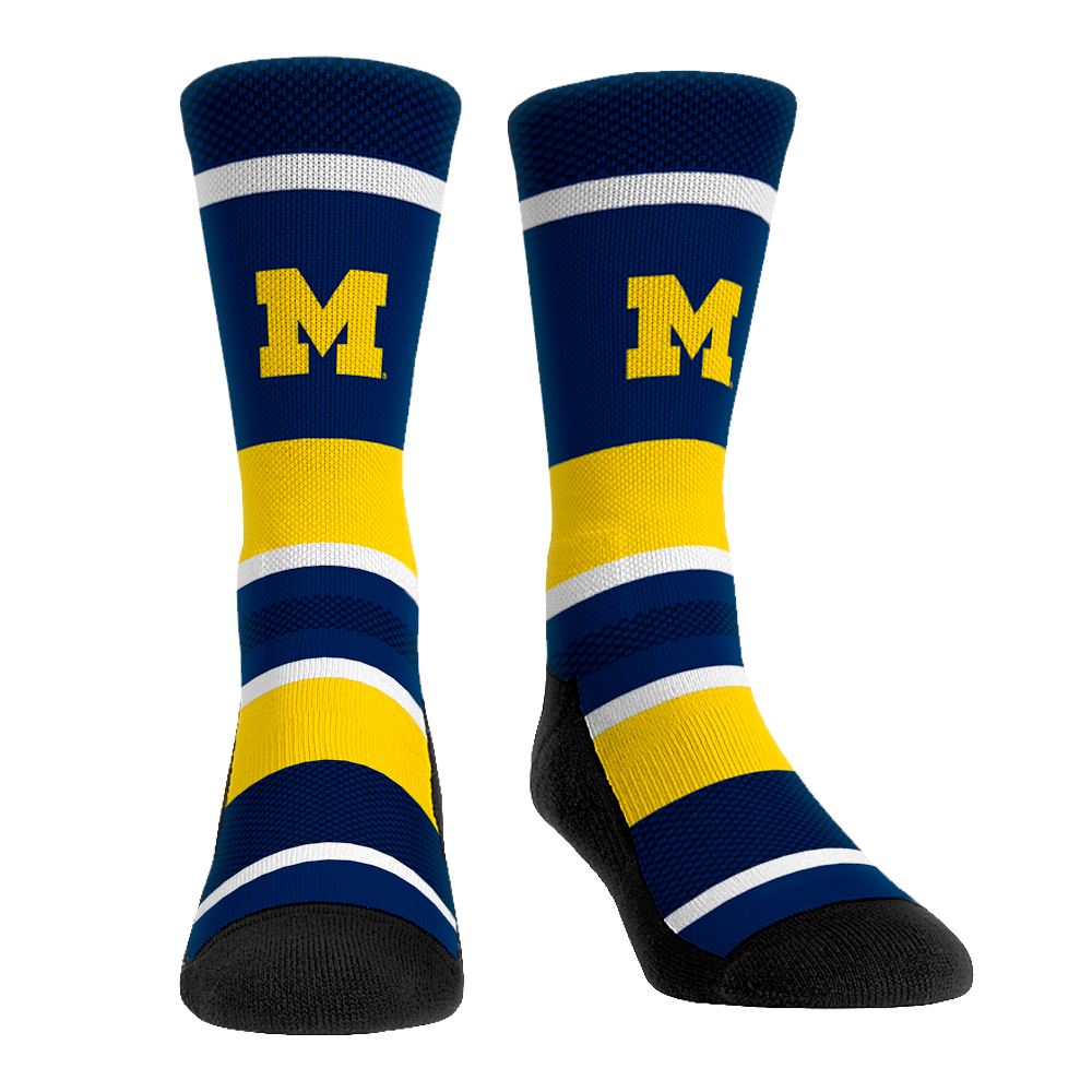 Michigan Wolverines - Tech Stripe | Rock 'Em Socks