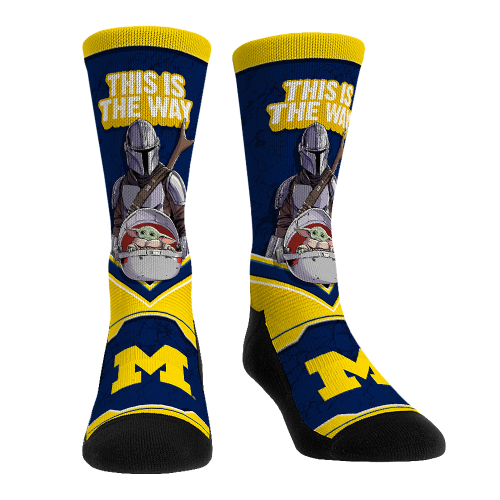 Michigan Wolverines - Star Wars  - This Is The Way | Rock 'Em Socks