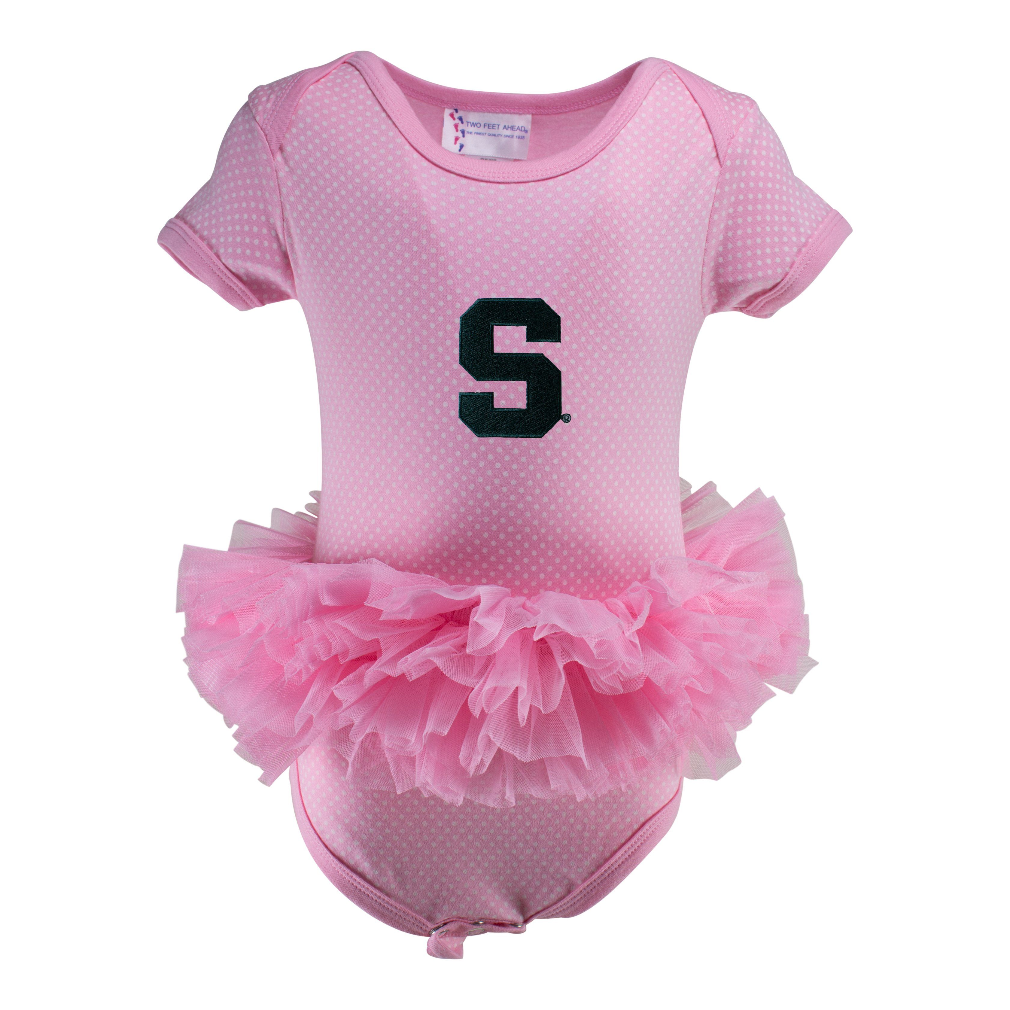 Michigan State Pin Dot Tutu Creeper | Two Feet Ahead