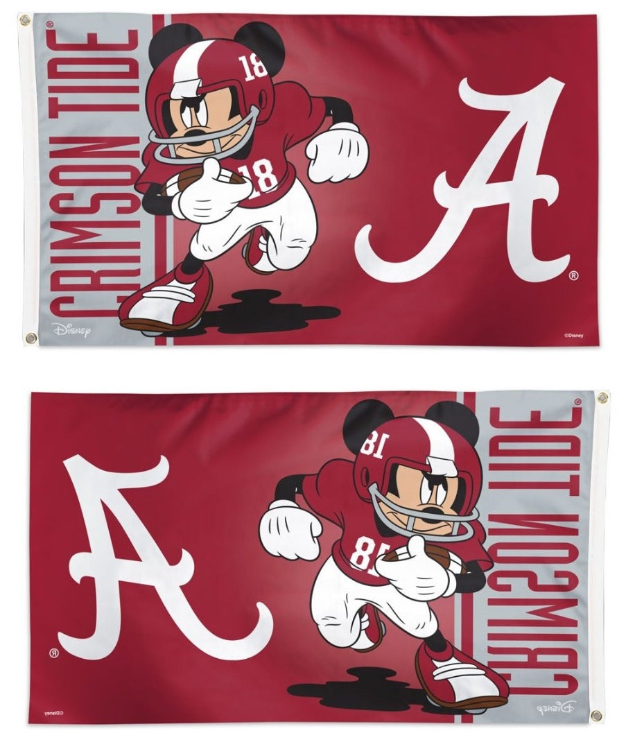 Mickey Mouse Alabama Crimson Tide 3x5 Football Flag 1
