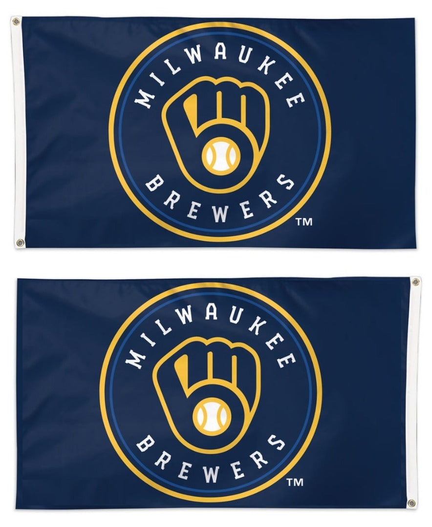 Milwaukee Brewers Flag 3x5 Logo 2 Sided