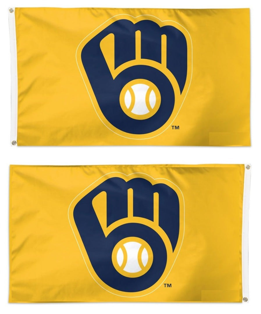 Milwaukee Brewers Flag 3x5 Retro Logo 2 Sided