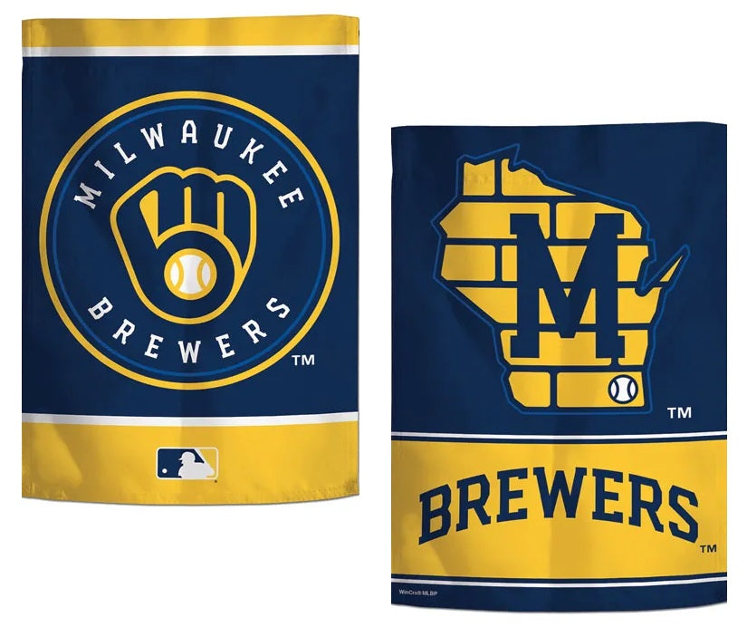 Milwaukee Brewers Garden Flag 2 Sided Current Logo