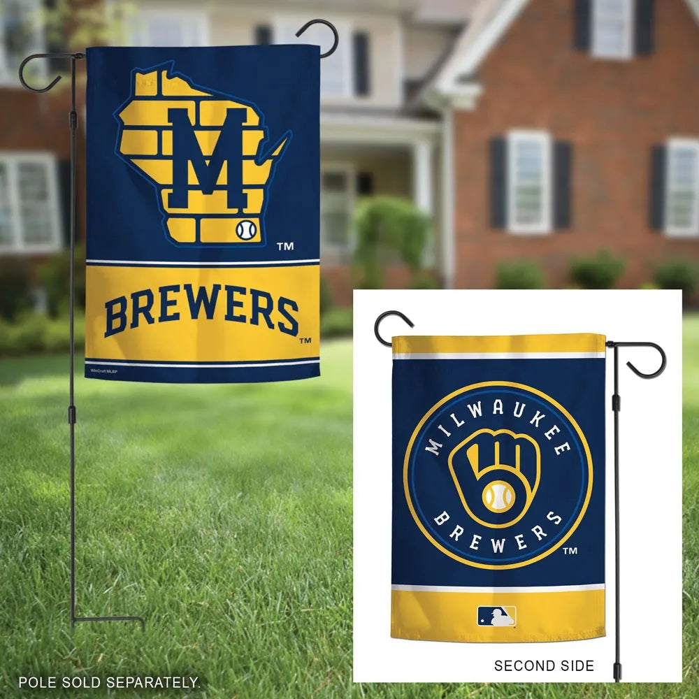 Milwaukee Brewers Garden Flag 2 Sided Current Logo