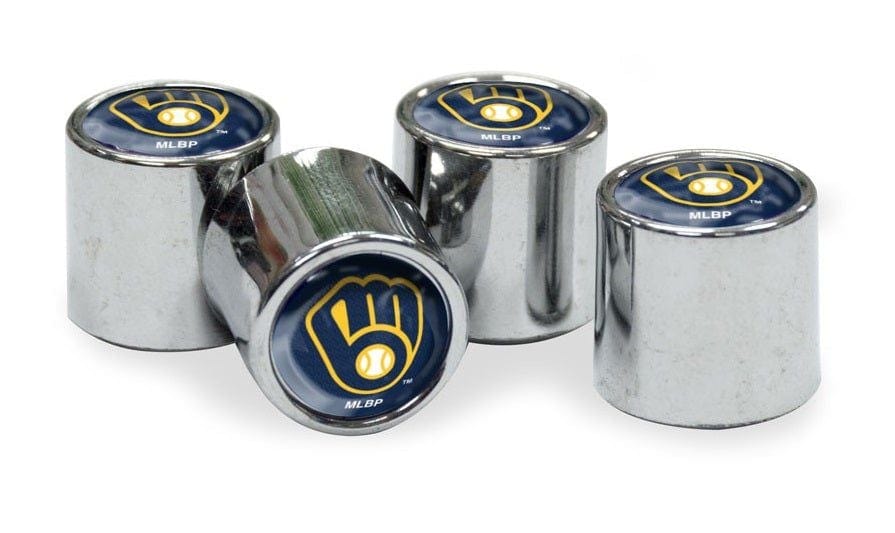 Milwaukee Brewers Tire Valve Stem Caps 4 Pack