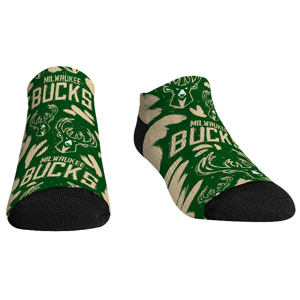 Milwaukee Bucks - Low Cut  - Logo Paint | Rock 'Em Socks