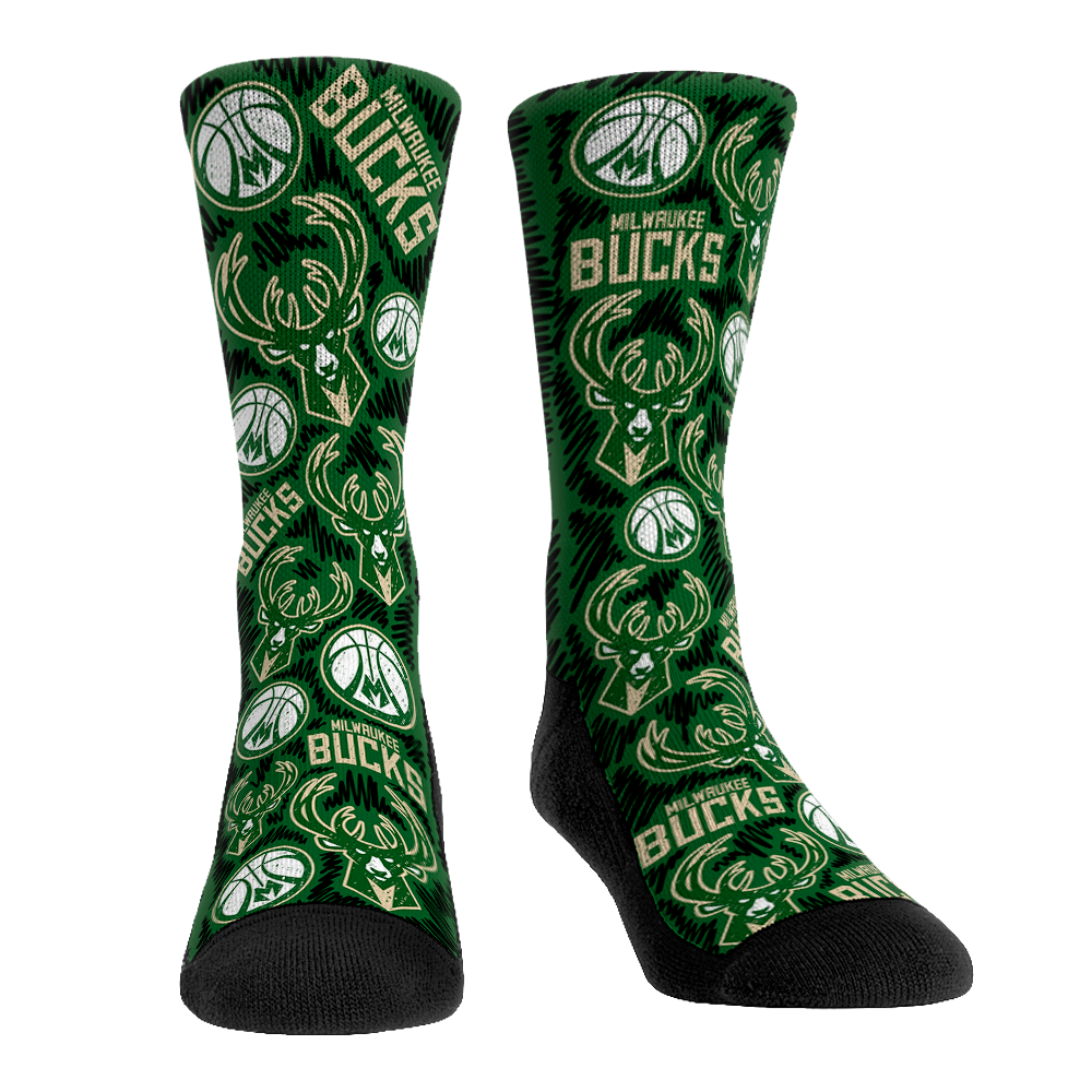 Milwaukee Bucks - Logo Sketch | Rock 'Em Socks 1