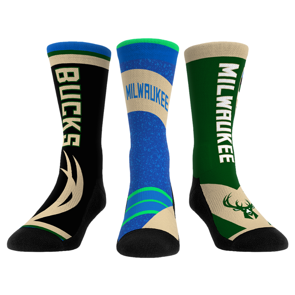 Milwaukee Bucks - Ultimate Jersey - 3-Pack | Rock 'Em Socks