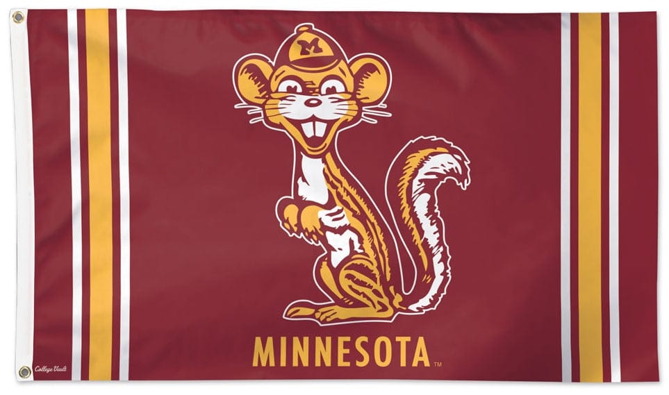 Minnesota Gophers Flag Vintage Logo 3x5 Throwback