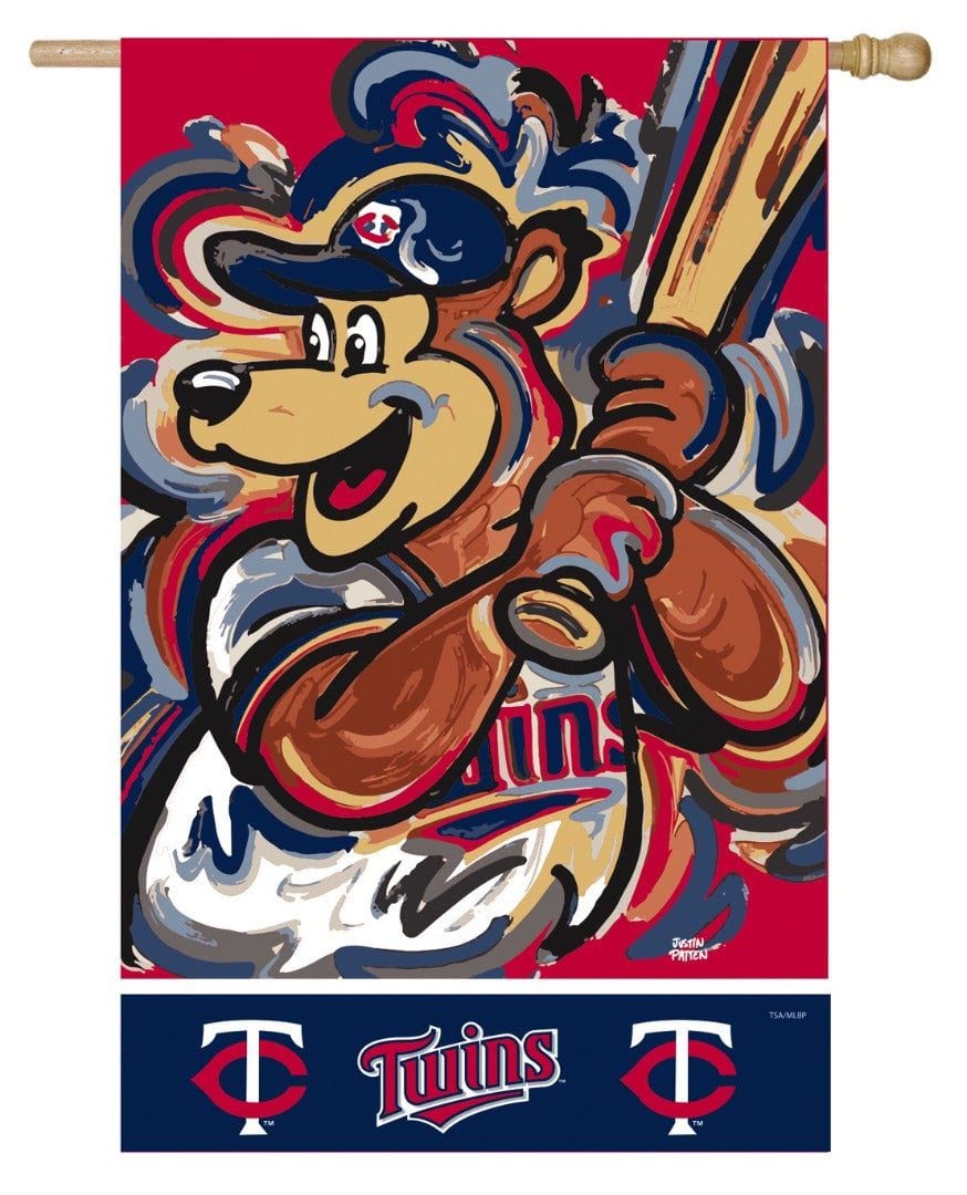 Minnesota Twins Flag 2 Sided Justin Patten TC Bear
