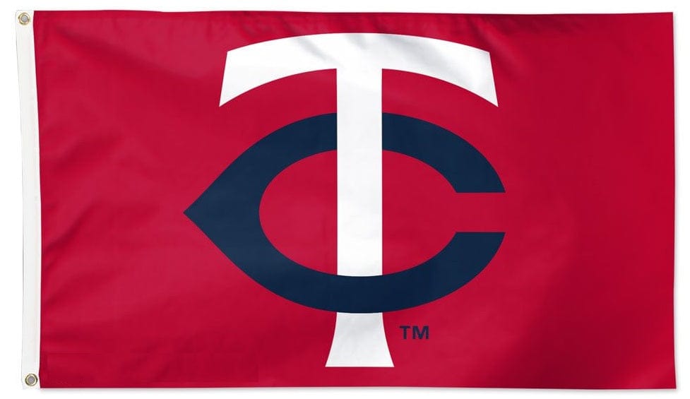 Minnesota Twins Flag 3x5 Logo 2 Sided Red 1