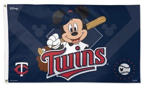 Minnesota Twins Flag 3x5 Mickey Mouse Baseball Disney 1