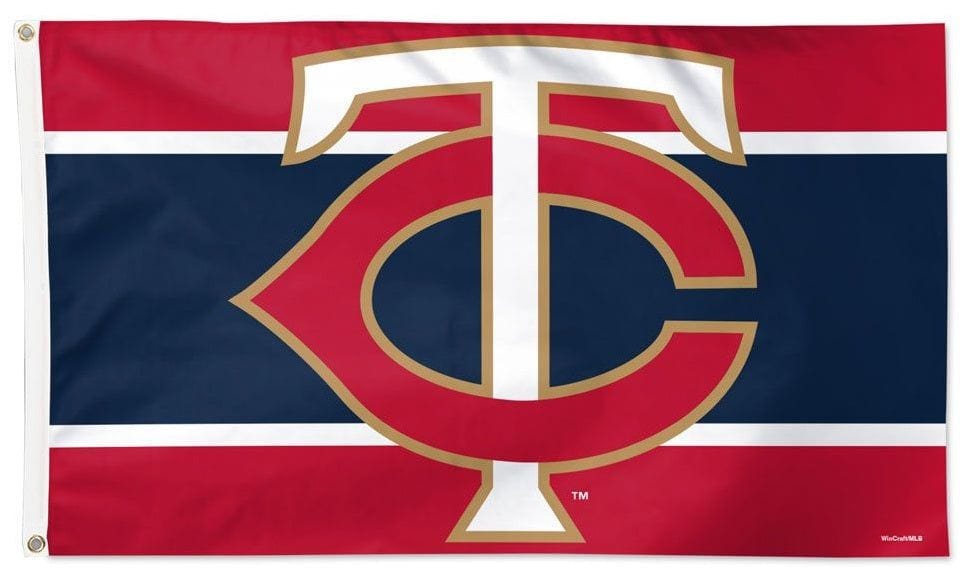 Minnesota Twins Flag 3x5 TC Logo Stripe Throwback