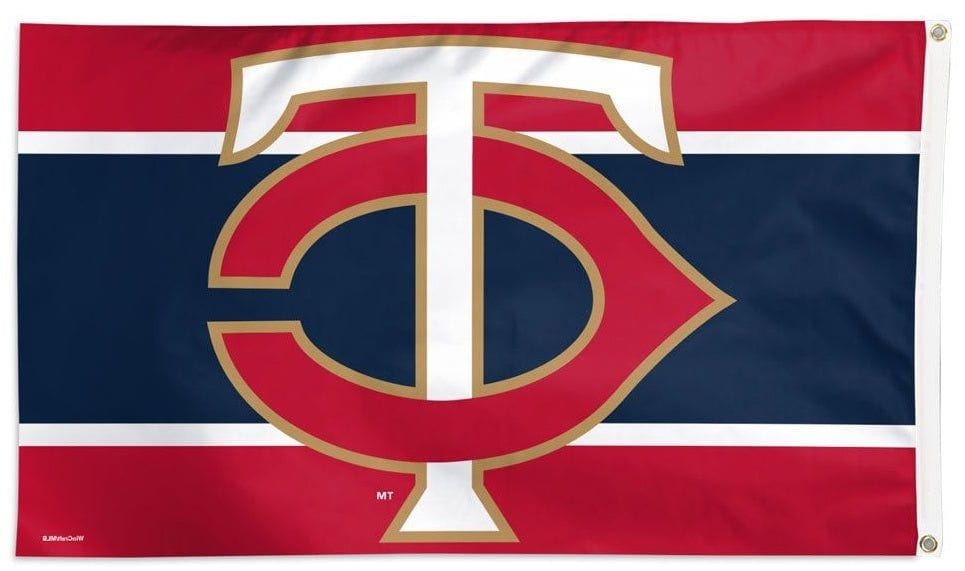 Minnesota Twins Flag 3x5 TC Logo Stripe Throwback