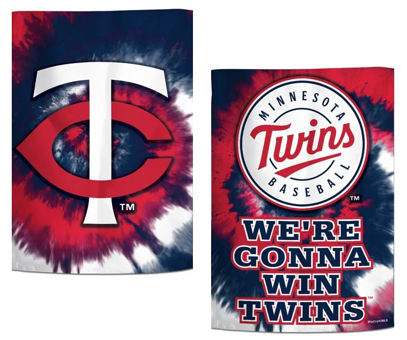 Minnesota Twins Garden Flag 2 Sided Tie Dye New Logo