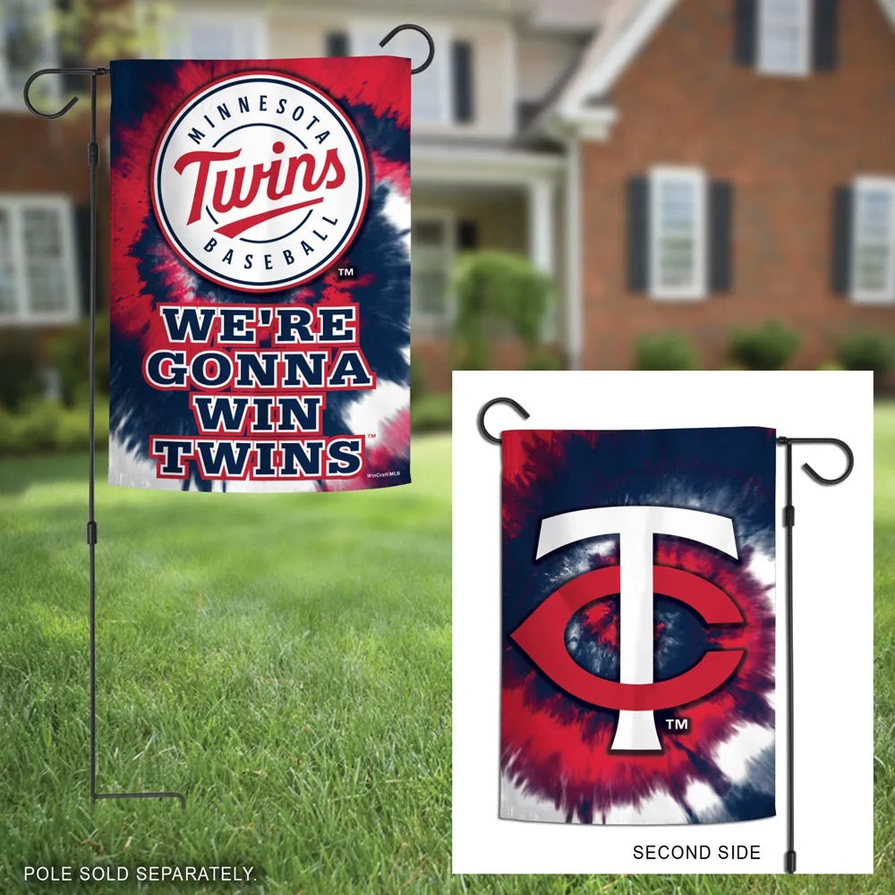 Minnesota Twins Garden Flag 2 Sided Tie Dye New Logo